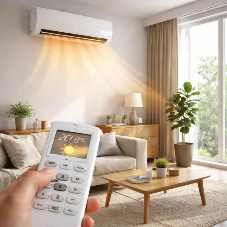AC heating mode setup to improve indoor comfort safely and efficiently