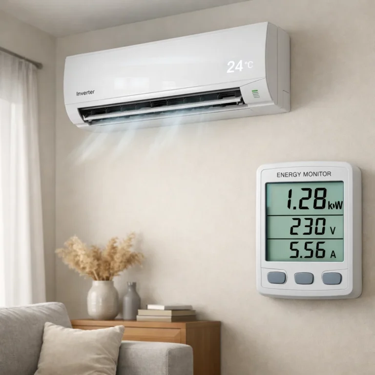 Inverter AC energy usage monitoring for efficient cooling and lower electricity bills
