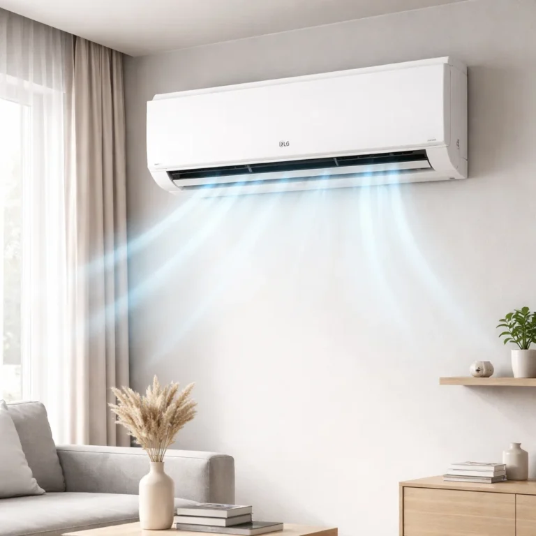 LG split AC hot and cold system designed for year-round indoor comfort