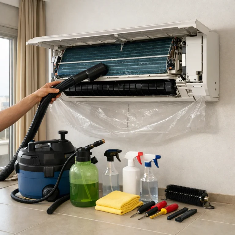 Professional AC deep cleaning to restore efficiency and improve indoor air quality