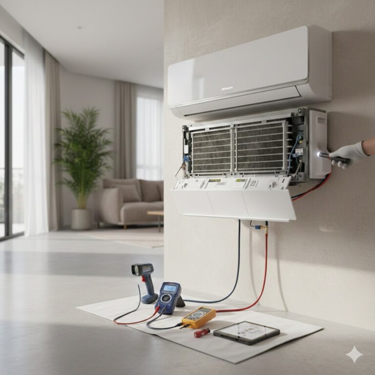 Professional AC inspection to ensure accurate repair safety and long-term system reliability