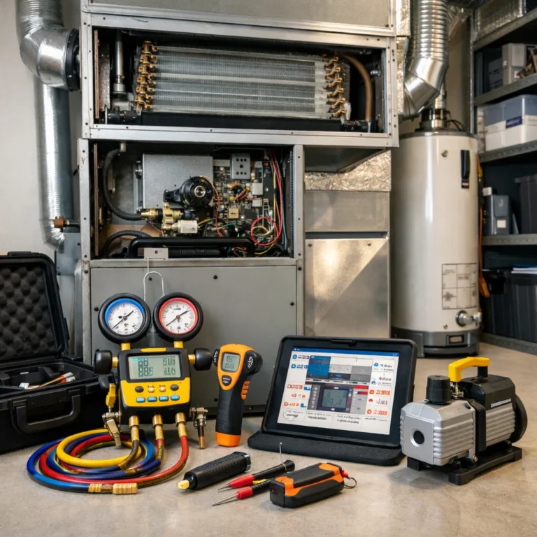 Professional HVAC inspection focused on system health indoor air quality and long term reliability