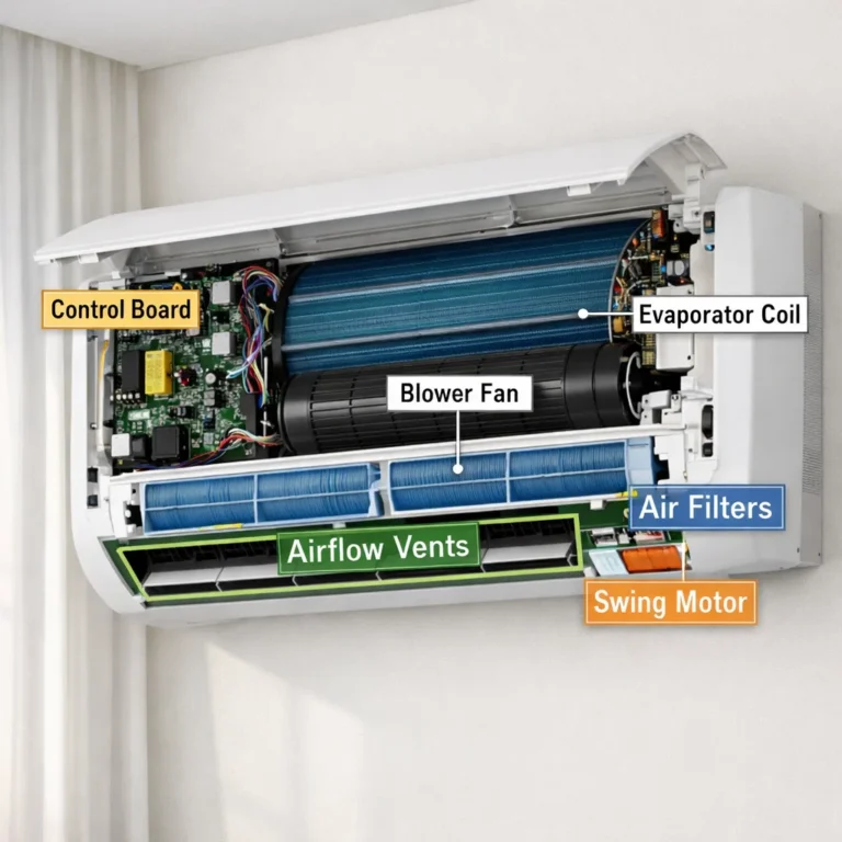 Professional inverter AC inspection to diagnose unstable cooling performance