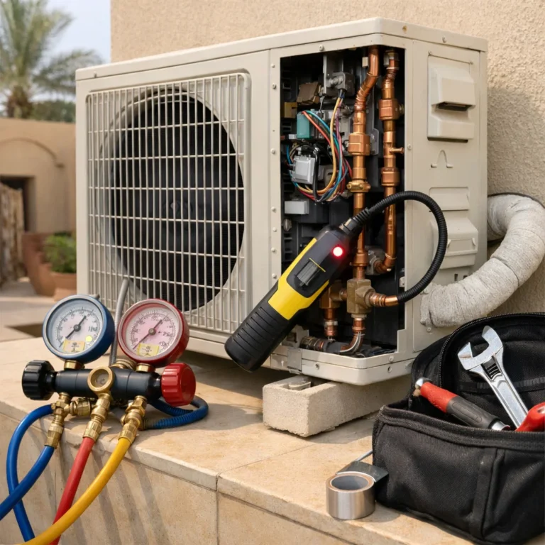 Professional refrigerant leak inspection to confirm safe and reliable AC repair