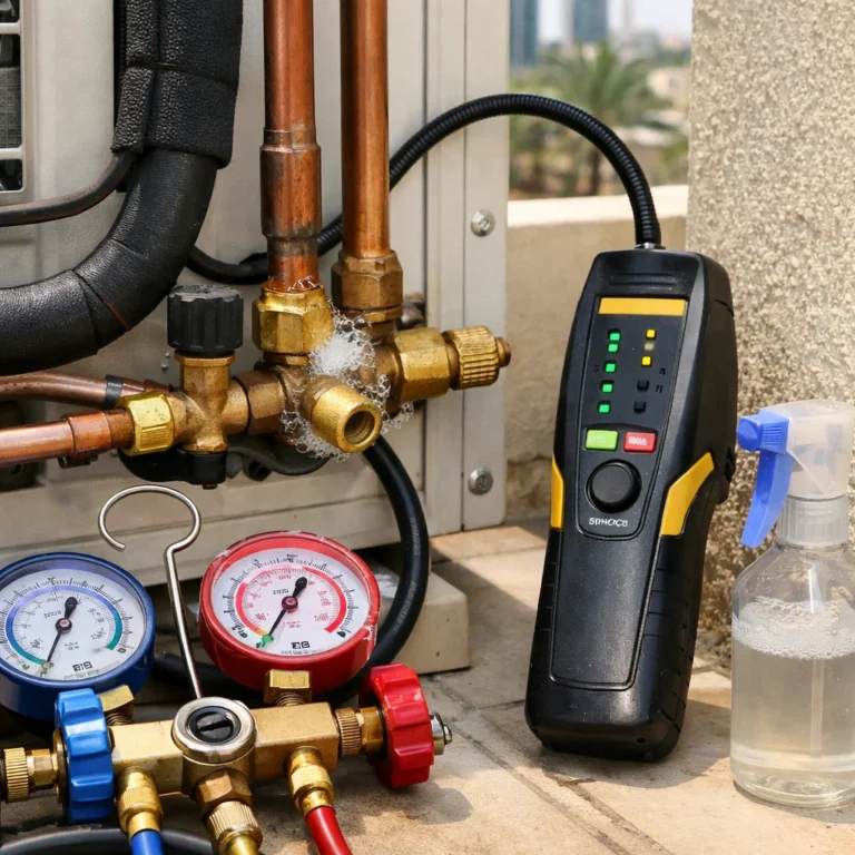 Professional refrigerant leak testing to ensure system safety efficiency and compliance