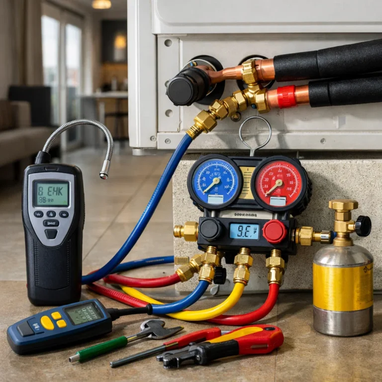 Professional refrigerant leak testing to identify leaks safely and accurately