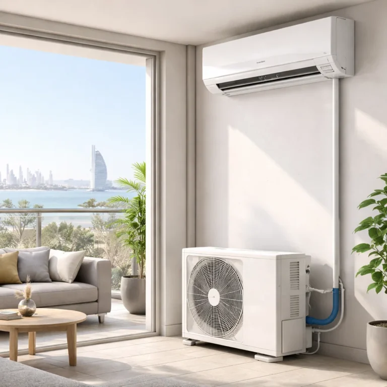 Split AC hot and cold system designed for year-round indoor comfort and efficiency