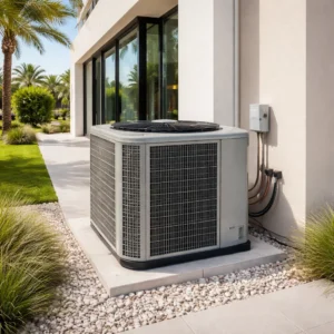5 ton AC outdoor unit installed for large villa cooling performance