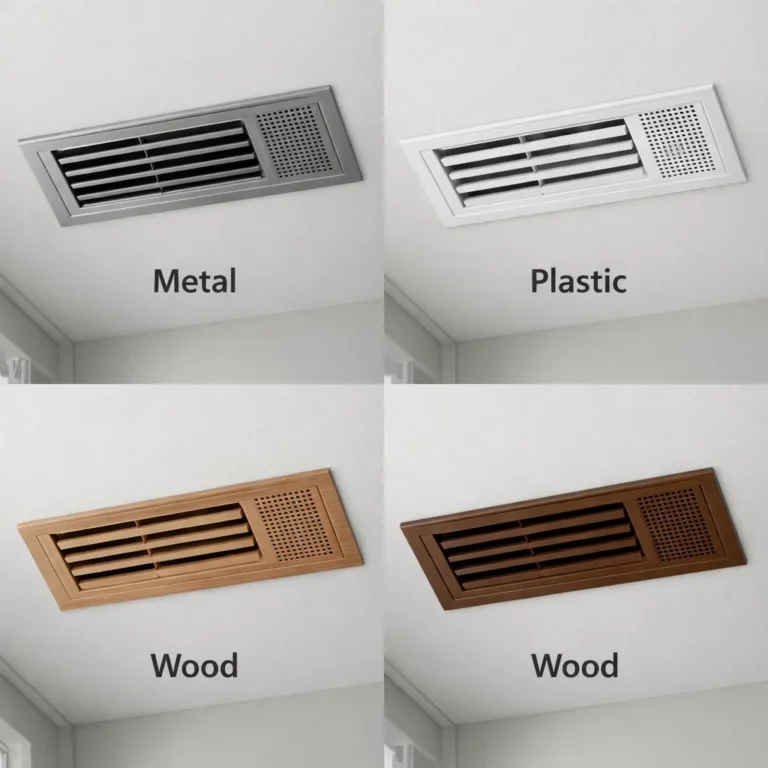AC duct cover options showing airflow friendly design aesthetics and clean installation