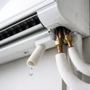 Clear comparison of water leak and refrigerant line inspection for accurate AC system diagnosis