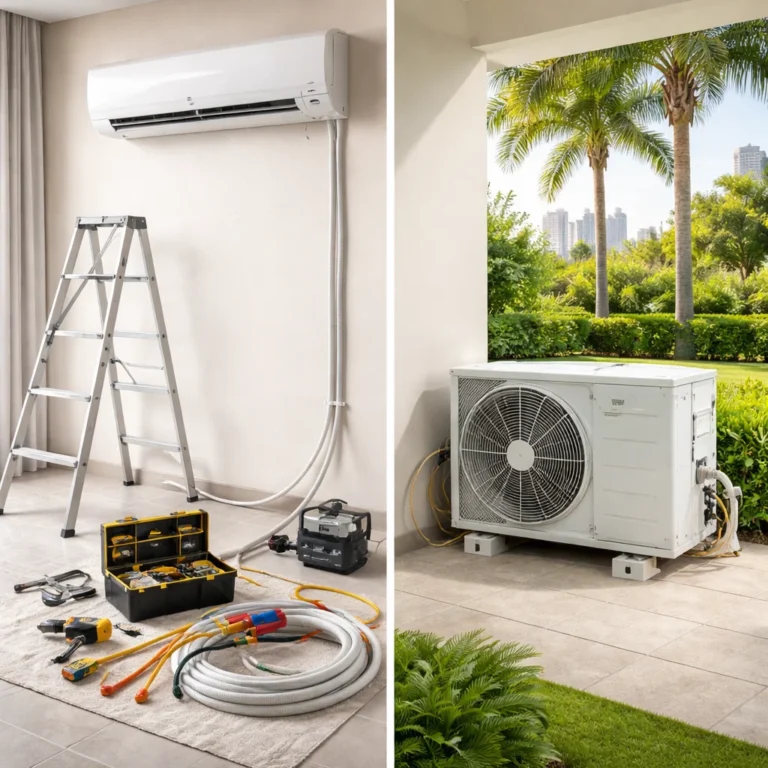 Correct split AC installation ensures efficient cooling safe operation and long system lifespan