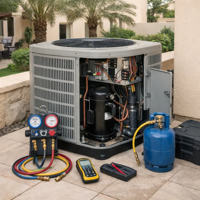 Detailed AC compressor inspection to evaluate repair or replacement cost and long-term system reliability