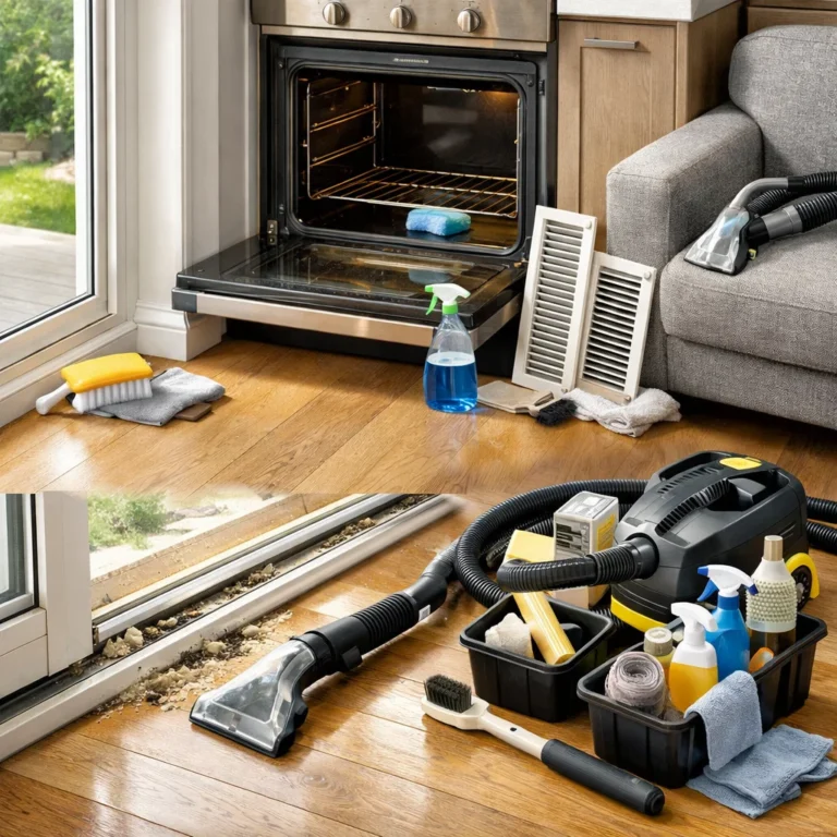 Detailed deep cleaning process targeting hidden areas for healthier indoor living