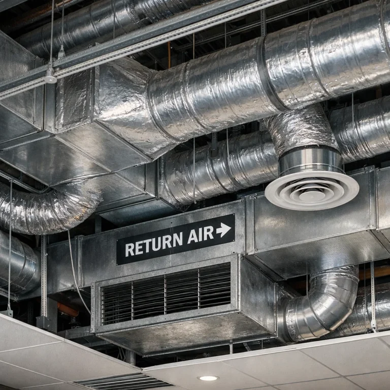 HVAC air duct system showing how air is delivered and returned through the home