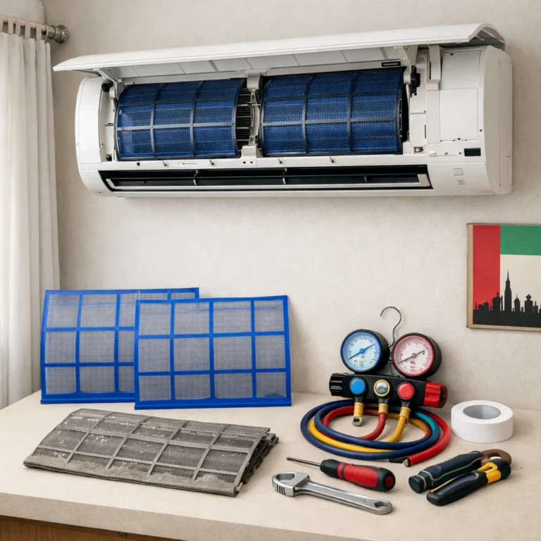 Professional AC filter replacement to improve airflow indoor air quality and system efficiency