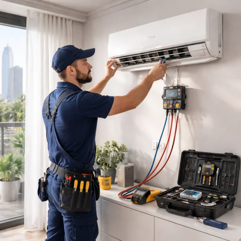 Professional Haier AC inspection for fast repair accurate diagnosis and reliable performance