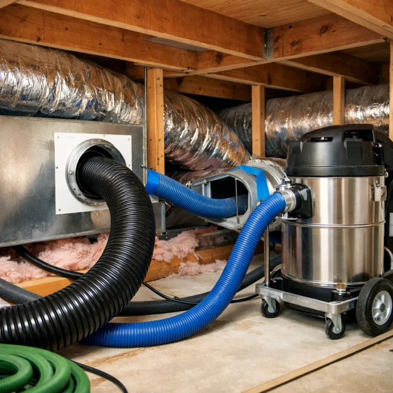 Professional air duct cleaning to improve airflow efficiency and indoor air quality