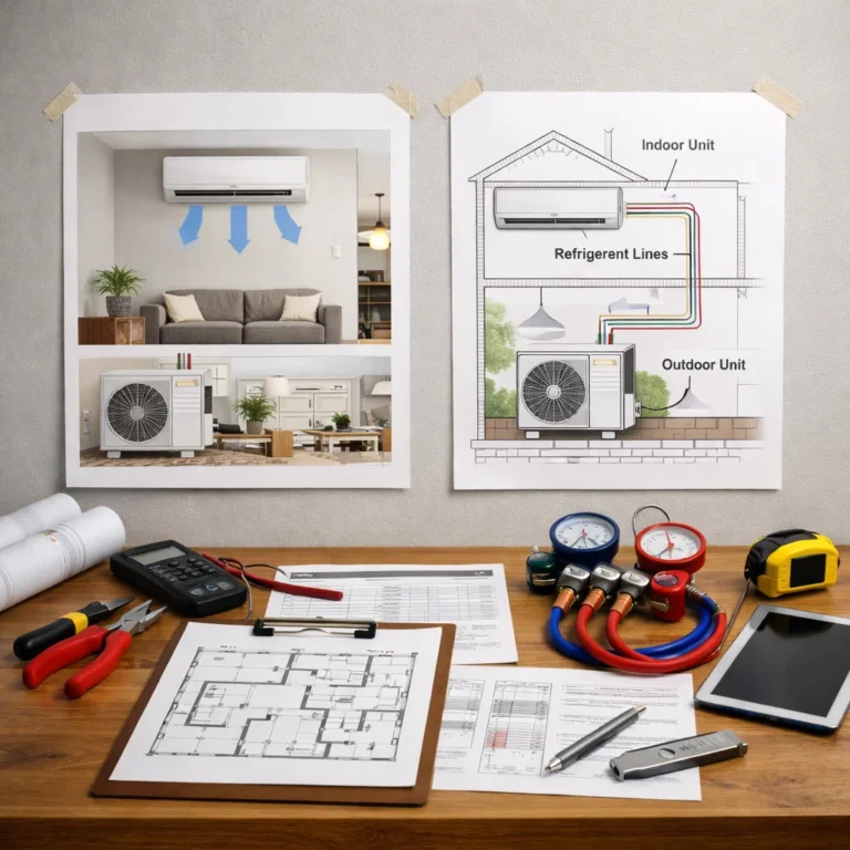 Residential air conditioning system planning focused on correct sizing efficiency and long-term comfort