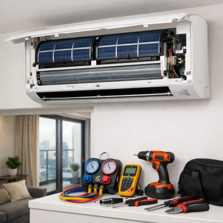 Routine AC maintenance focused on efficiency air quality and long term system reliability