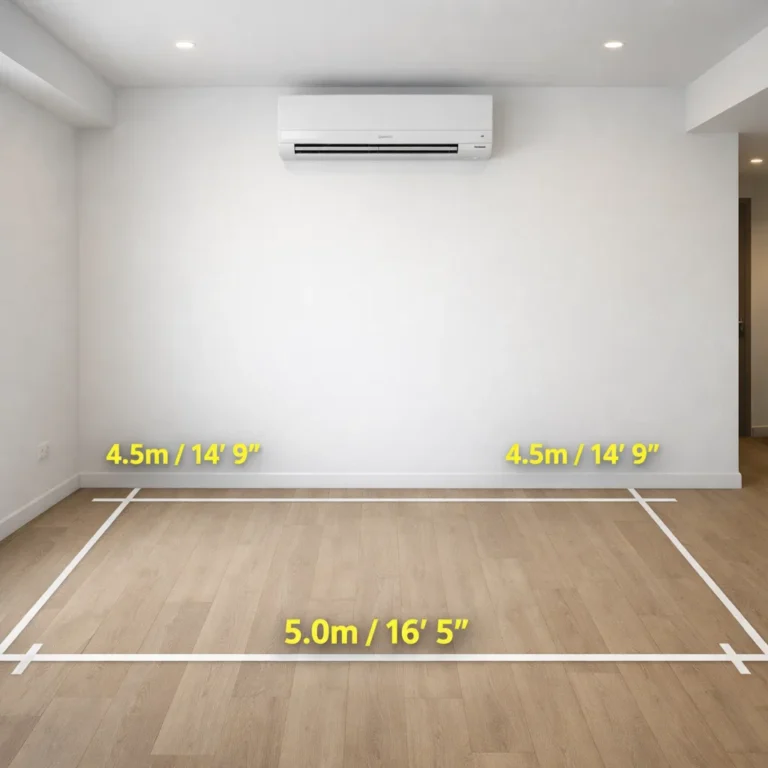 AC dipasang di ruangan kosong dengan panduan ukuran ruangan dan perhitungan kapasitas