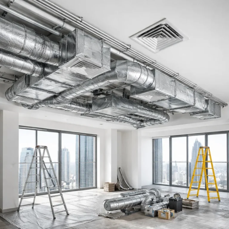 AC ductwork replacement process in modern Dubai property