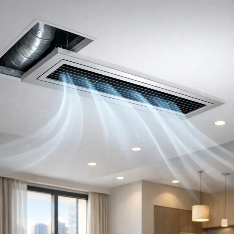 Clean AC airflow system inside a modern UAE apartment