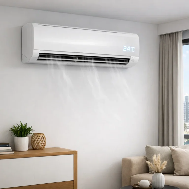 New AC installed but weak airflow in modern room