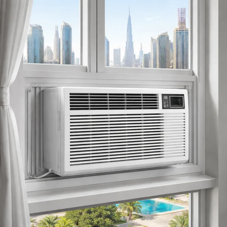 Window AC installed neatly with proper sealing and correct tilt for drainage