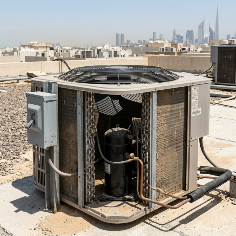 Outdoor AC unit not running in hot rooftop environment